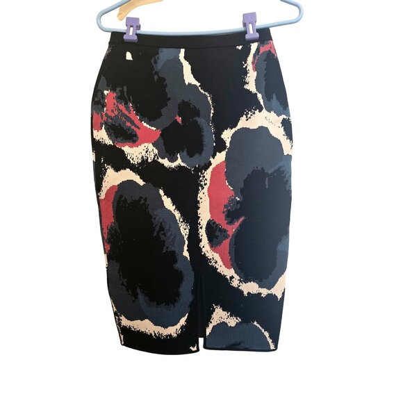 TIMO WEILAND Pull-on Stretch Knit Pencil Deedra Skirt Graphic Print Size M - Picture 2 of 3